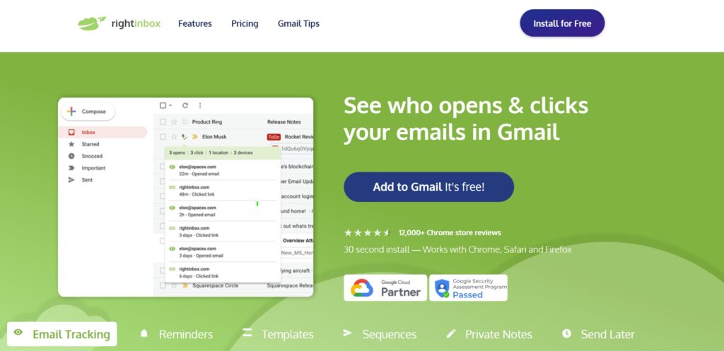 Free Email Tracker for Gmail